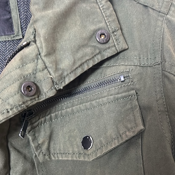 Hurley Men’s Size Small Army Green Heavy Cotton Full Zip and Snap Jacket - Picture 7 of 15